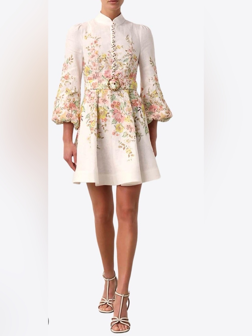 *Like New* Zimmermann Matchmaker floral-print linen mini dress